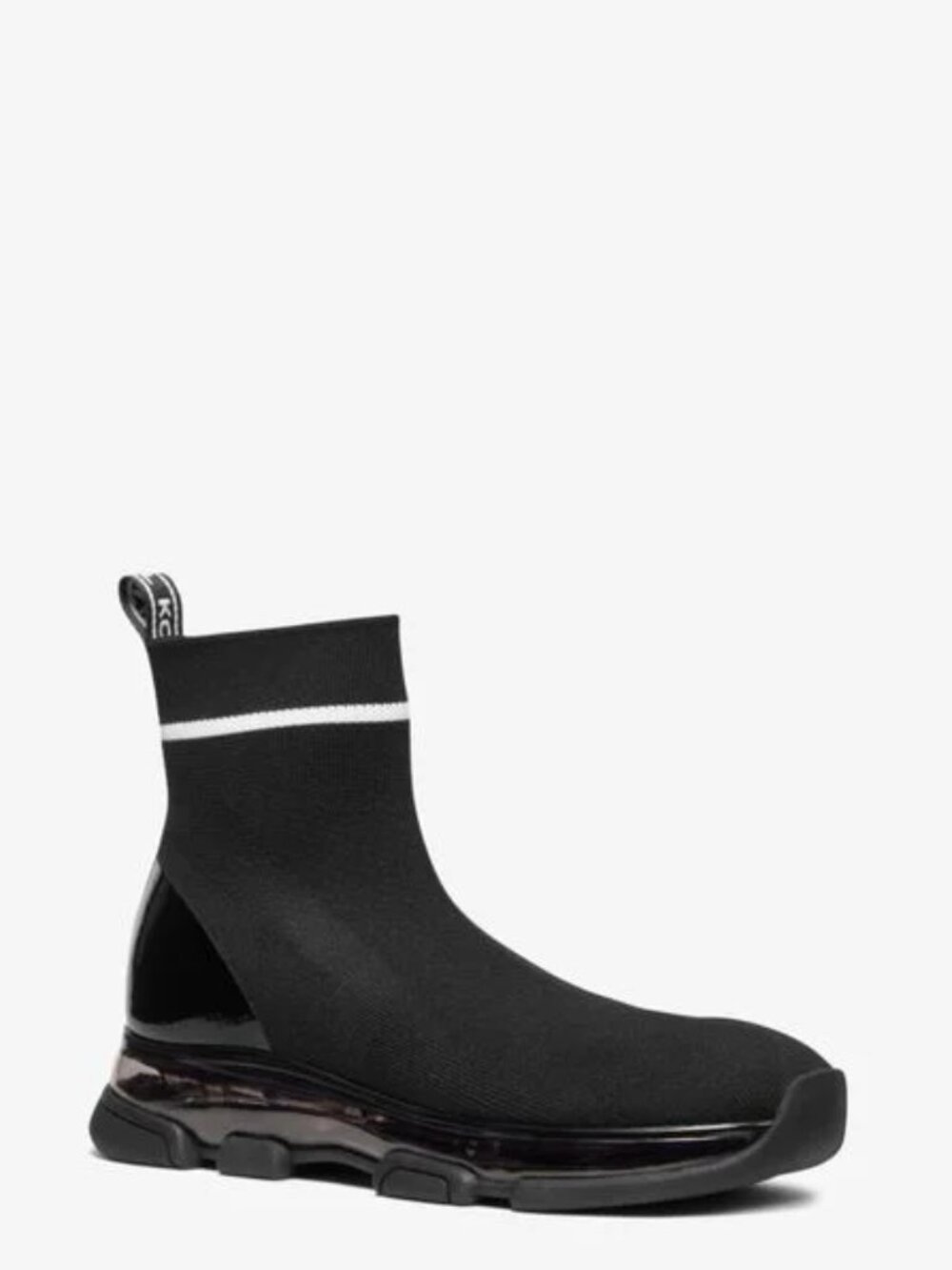 Michael Kors Stretch-Knit Sock Sneaker in Black